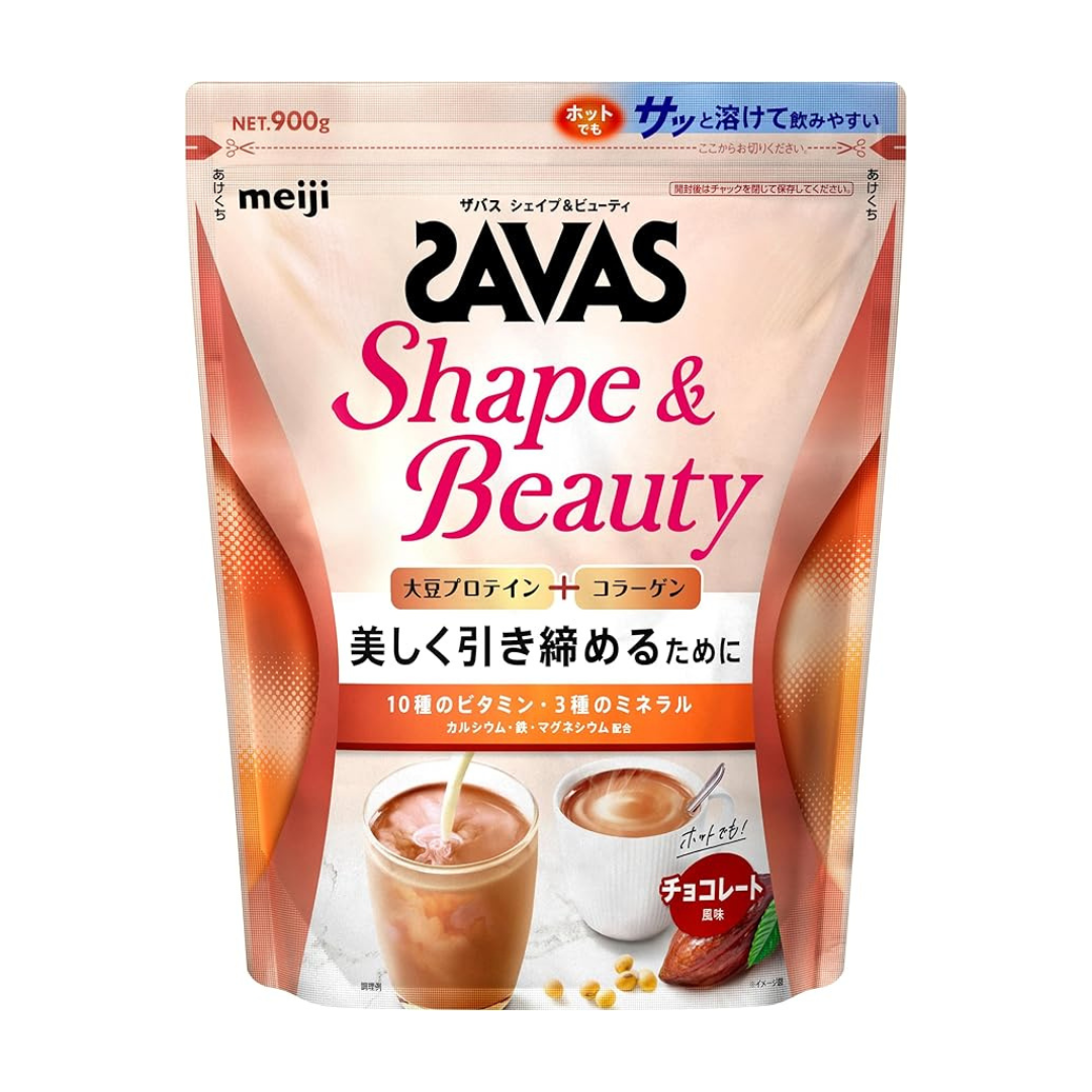 SAVAS Shape &amp; Beauty Chocolate Flavor 900g Meiji