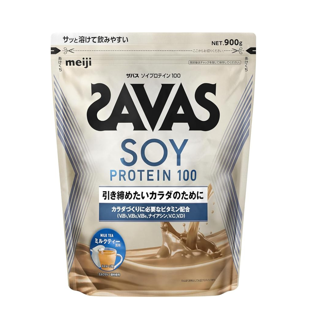SAVAS Soy Protein 100 Milk Tea Flavor 900g Meiji Made in Japan