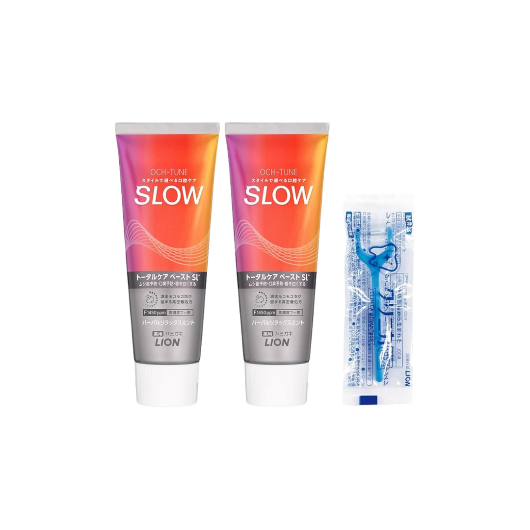 OCH-TUNE Toothpaste, Quasi-Drug, Slow, Herbal Relaxing Mint, Toothpaste, High Concentration Fluorine