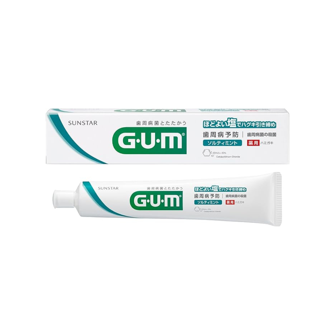 GUM (Quasi-drug) Medicated Salt Toothpaste, Salty Mint, Dental Paste, Boxed Type, Spicy Mint Type, 5.3 oz (150 g)