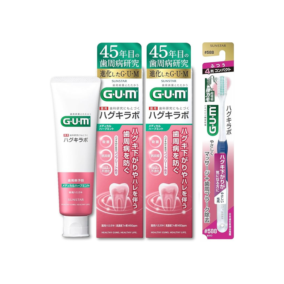 GUM (Quasi-drug) Hug Lab, Periodontal Disease Prevention, Medicated Toothpaste, Medical Herb Mint