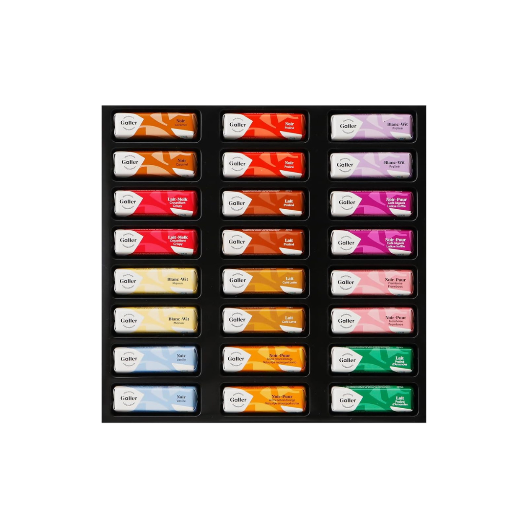 Galler Galley 2024 Mini Chocolate Bar Gift Box | 24 Pieces | Premium Belgian Chocolate for Respect for the Aged Day