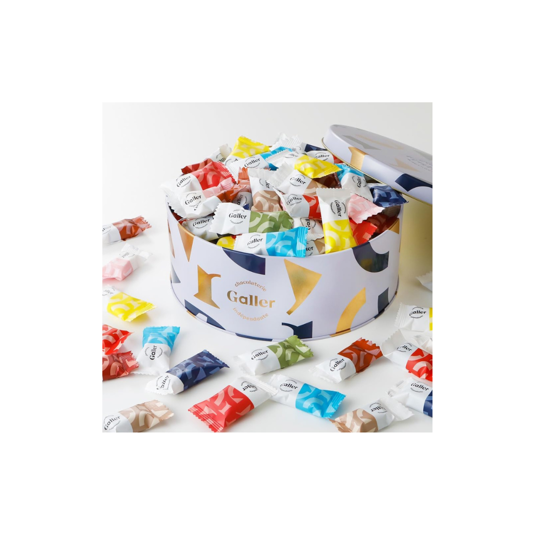 Galler Galley Canned Nano Chocolate Bars | 100 Pieces | Belgian Royal Family Chocolate | Respect for the Aged Day Gift