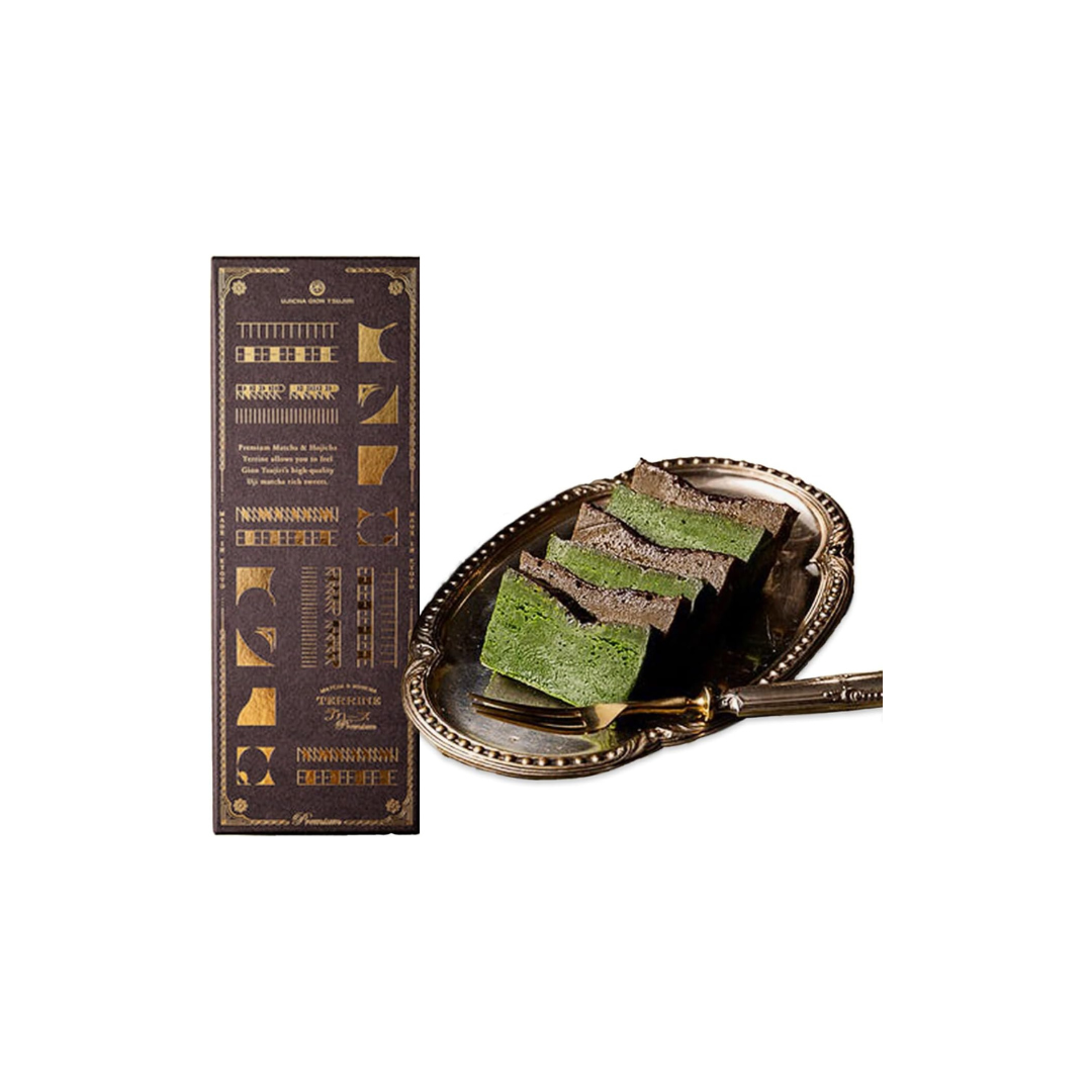 Premium Matcha &amp; Hojicha Terrine – Gion Tsujiri Sweets Gift, Kyoto Souvenir, Perfect for Respect for the Aged Day