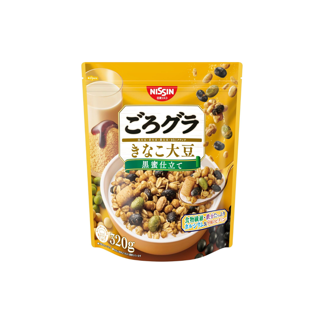 Nissin Cisco Guroro Soy Soybeans Snack, 11.3 oz (320 g) × 6 Bags | Crunchy Japanese Soy Snack