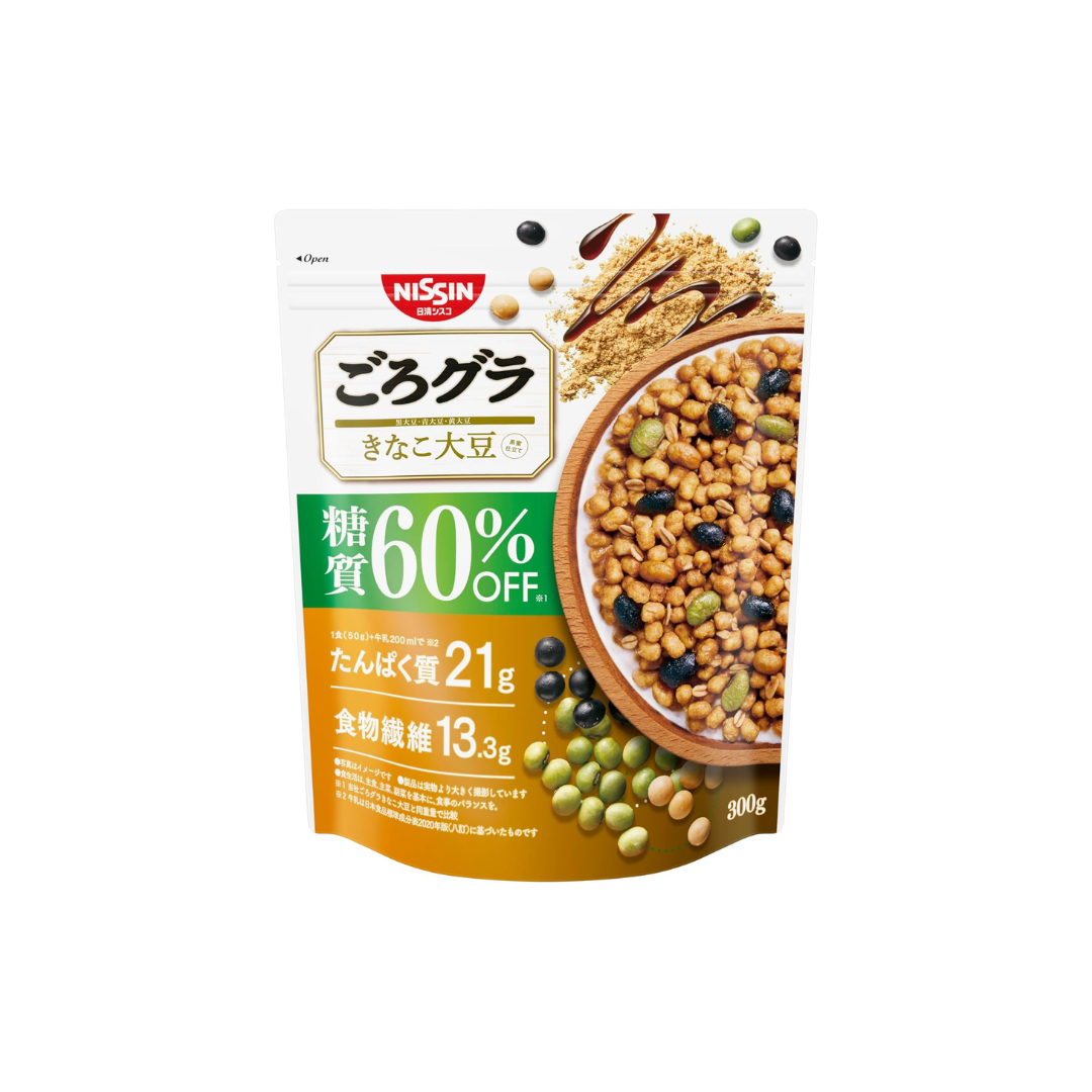 Nissin Cisco Soybean Soybeans Snack, 60% Sugar Reduction, 10.6 oz (300 g) × 6 Bags
