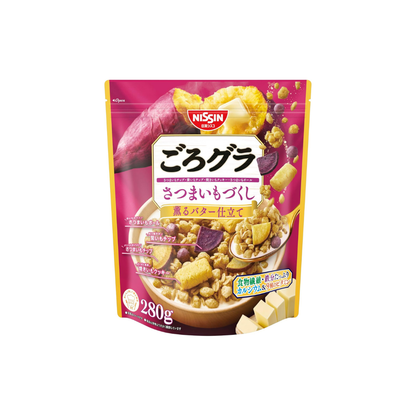 Nissin Cisco Gorogra Sweet Potato Delight, 280 g × 6 Bags | Japanese Snack