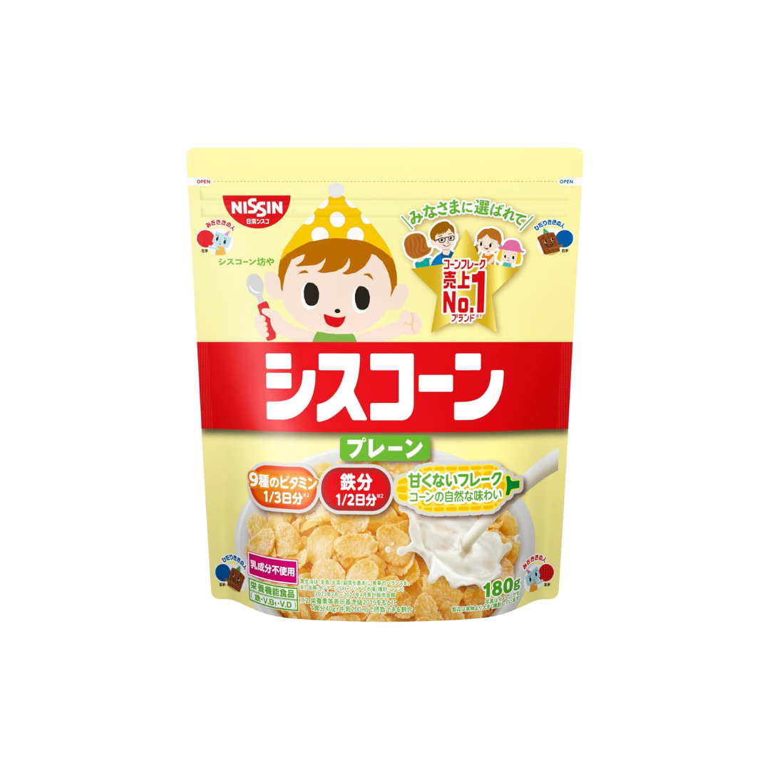 Nissin Cisco Plain, 6.3 oz (180 g) × 8 Bags | Japanese Crunchy Snack