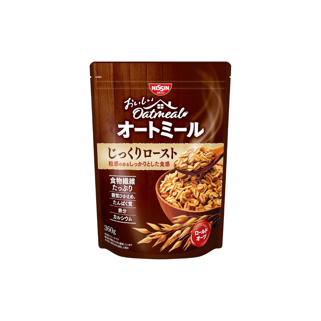 Nissin Cisco Delicious Oatmeal, Slowly Roasted, 12.7 oz (360 g) × 8 Bags | Japanese Breakfast Cereal
