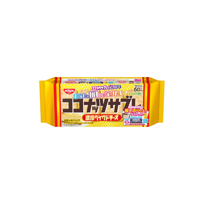Nissin Cisco Coconut Sabre Thick Baked Cheese, 16 Sheets × 14 Bags | Japanese Savory Snack