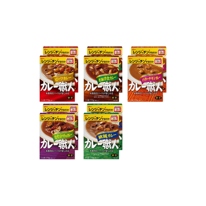 Kare Shokunin Medium Hot Assortment, 5 Varieties, 10 Servings – Ezaki Glico