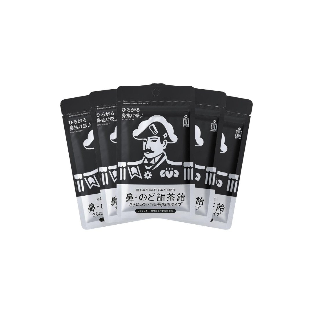 Morishita Jintan Tencha Nose &amp; Throat Lozenges – Extra Long-Lasting, Sugar-Free Menthol with Japanese &amp; Chinese Herbal Extracts (38g x 5 Bags)