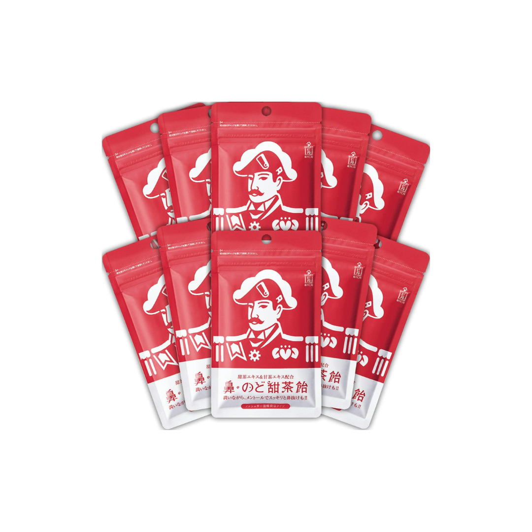 Morishita Jintan Tencha Nose &amp; Throat Lozenges – Sugar-Free Menthol with Japanese &amp; Chinese Herbal Extracts (38g x 10 Bags)