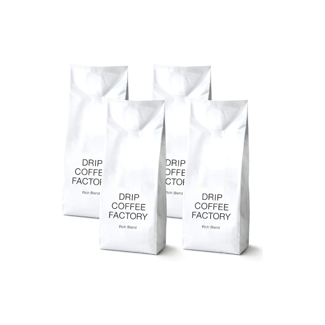 Drip Coffee Factory Rich Blend Coffee – Medium Grind, 2 kg (500 g × 4 Bags)