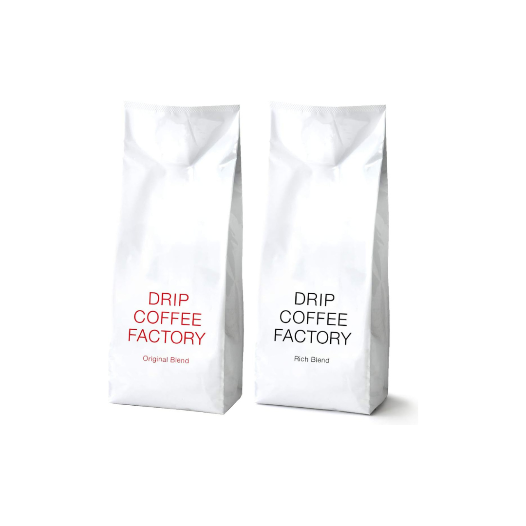 Drip Coffee Factory Rich &amp; Original Assortment Coffee – Medium Ground Powder, 1 kg (500 g × 2 Bags)