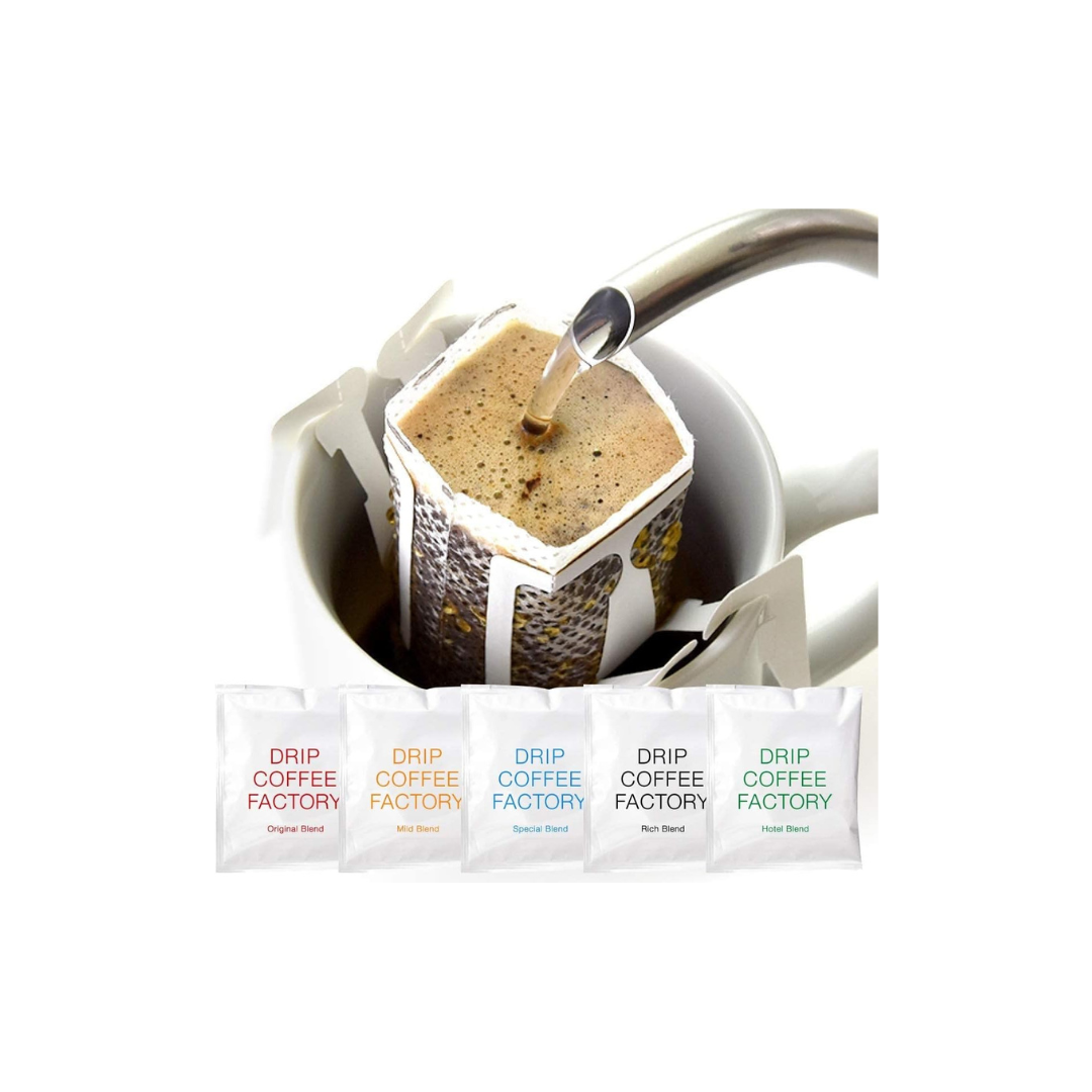 Drip Coffee Factory “Enjoy The Difference” Coffee Assortment – 5 Types, 15 Drip Bags
