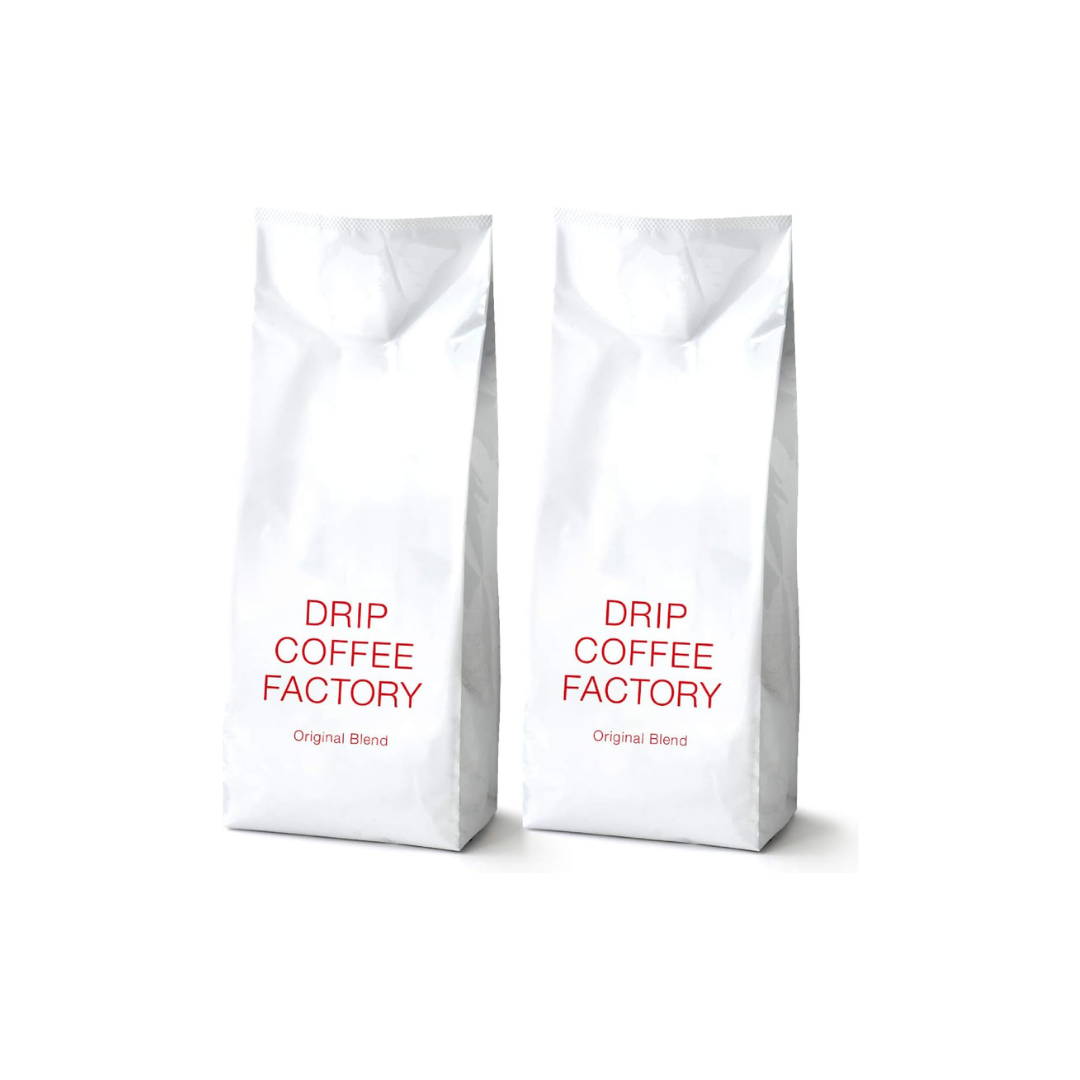 Drip Coffee Factory Original Blend Coffee Powder – Medium Ground, 1 kg (500 g × 2 Bags)