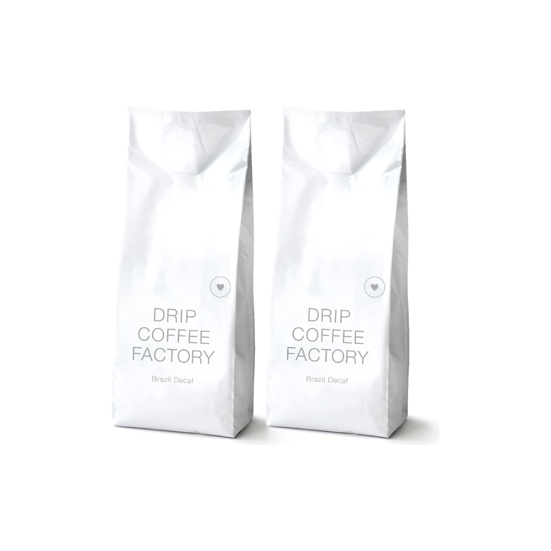 Drip Coffee Factory Brazil Decaf Coffee Beans – Whole Beans, 1 kg