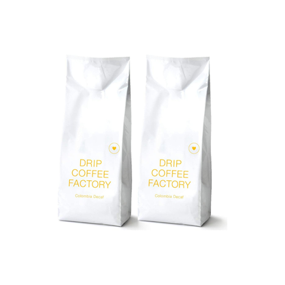 Drip Coffee Factory Colombia Decaf Coffee Powder – Medium Ground, 1 kg (500 g × 2 Bags)