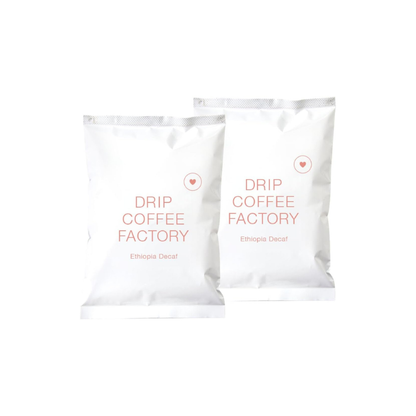 Drip Coffee Factory Ethiopia Decaf Coffee Powder – Medium Ground, 400 g (200 g × 2 Bags)