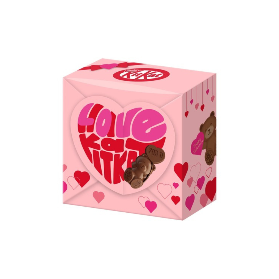 Kit Kat Heartful Bear Box | 8 Kitkats Inside | Valentine&