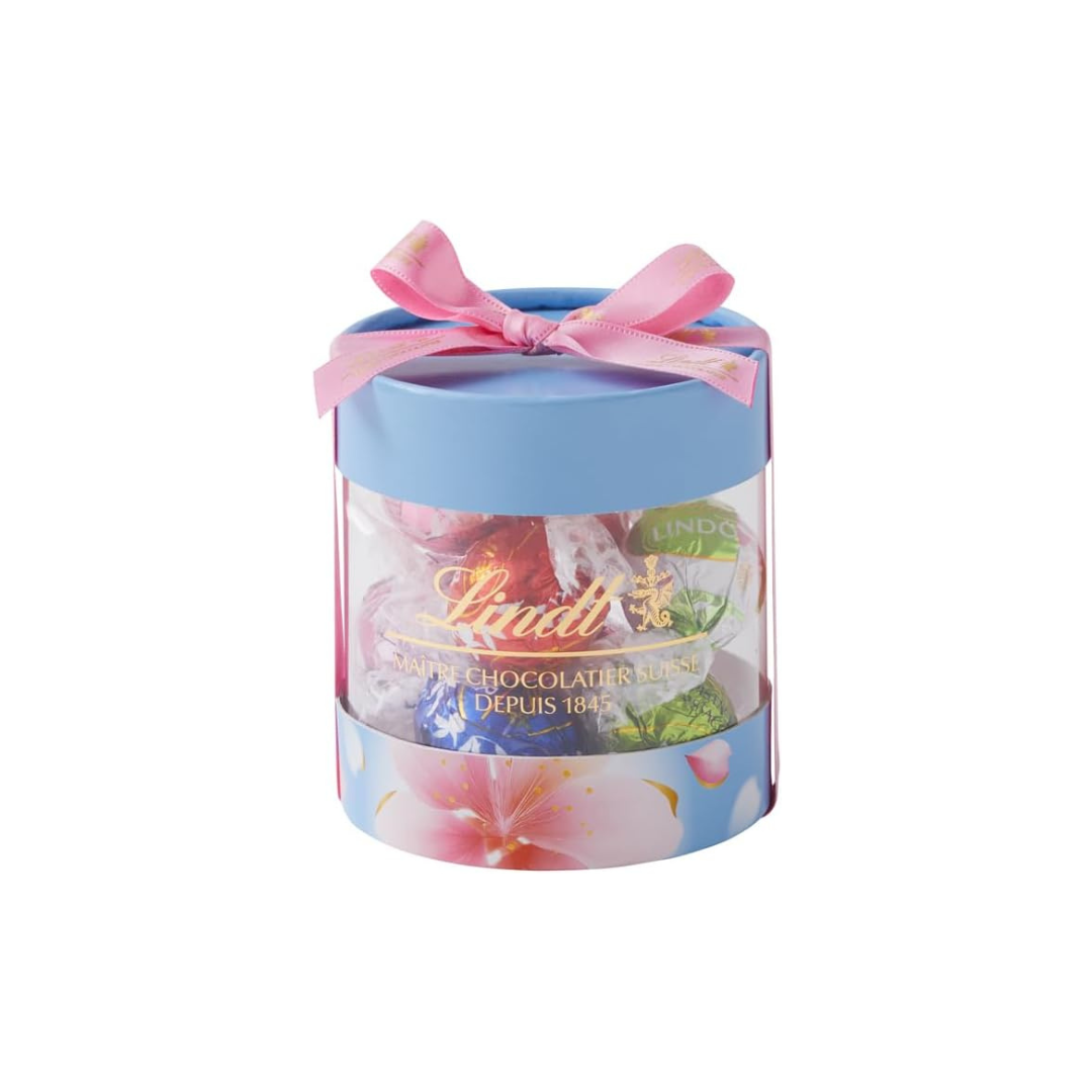Lindt &amp; Sprüngli Lindor Ribbon Gift Box – 8 Piece Chocolate Assortment for Father’s Day with Handbag &amp; Small Shopping Bag