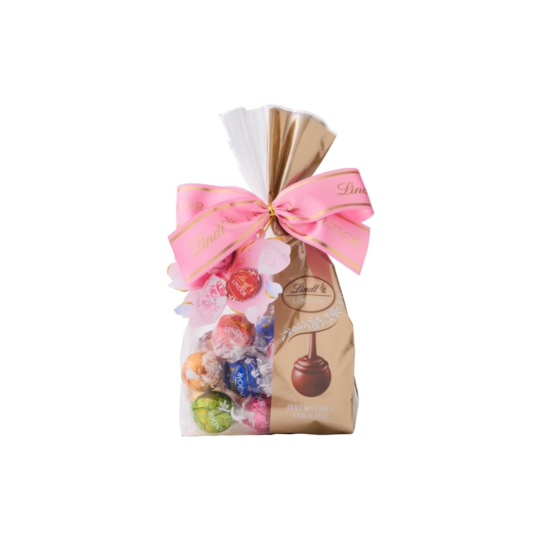 Lindt &amp; Sprüngli Lindor Halloween Sharing Box – 3 x 9 Piece Chocolate Gift Set with Handbag &amp; M Shopping Bag