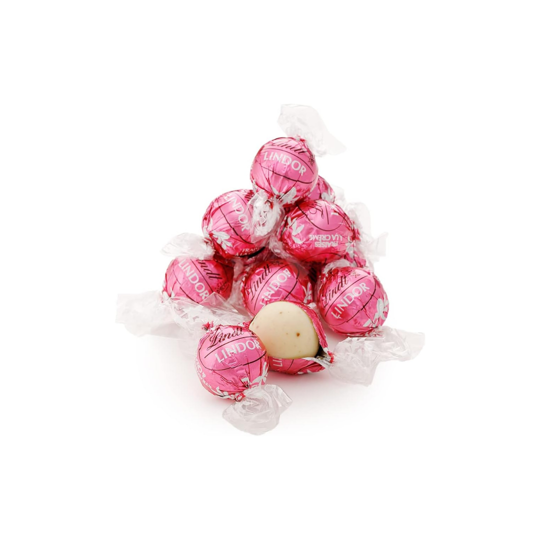 Lindt &amp; Sprüngli Lindor Strawberry &amp; Cream Chocolate – Individually Wrapped Halloween Gift Sweets