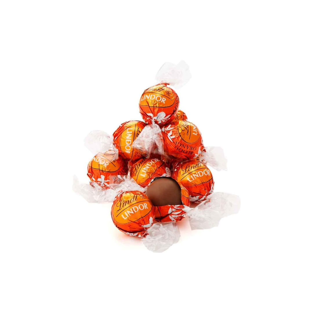 Lindt &amp; Sprüngli Lindor Blood Orange Chocolate – 6 Piece Individually Wrapped Gift Set