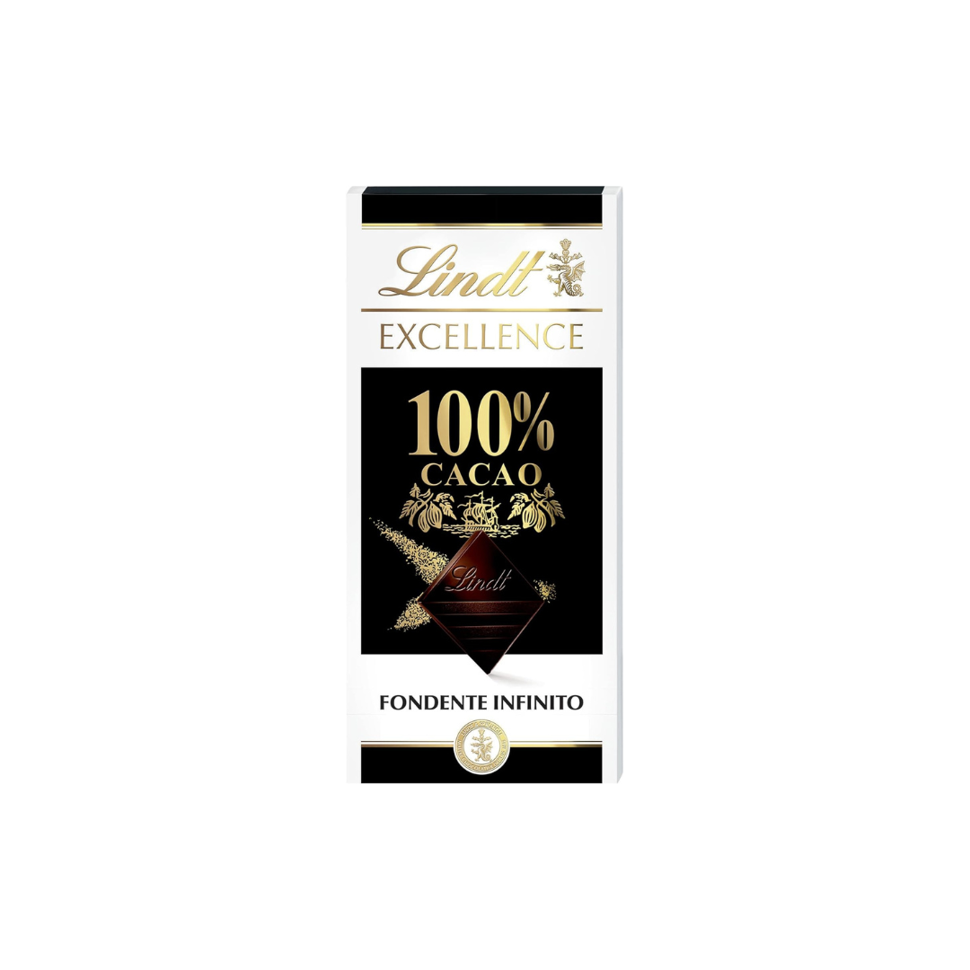 Lindt &amp; Sprüngli Lindt Excellence 100% Cocoa Dark Chocolate Bar – 50g