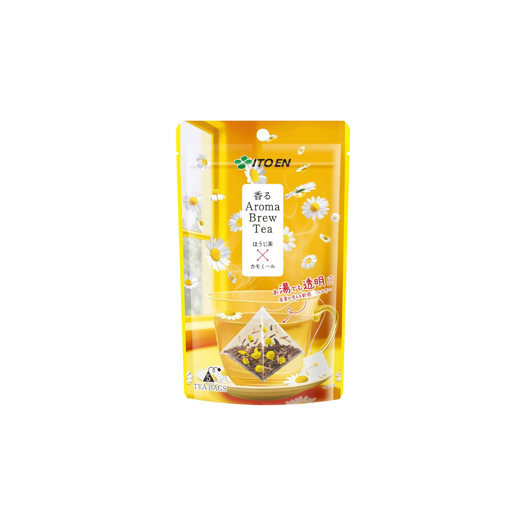 Ito En Aroma Brew Tea, Hojicha and Chamomile, 1.8g x 5 Tea Bags | Made in Japan