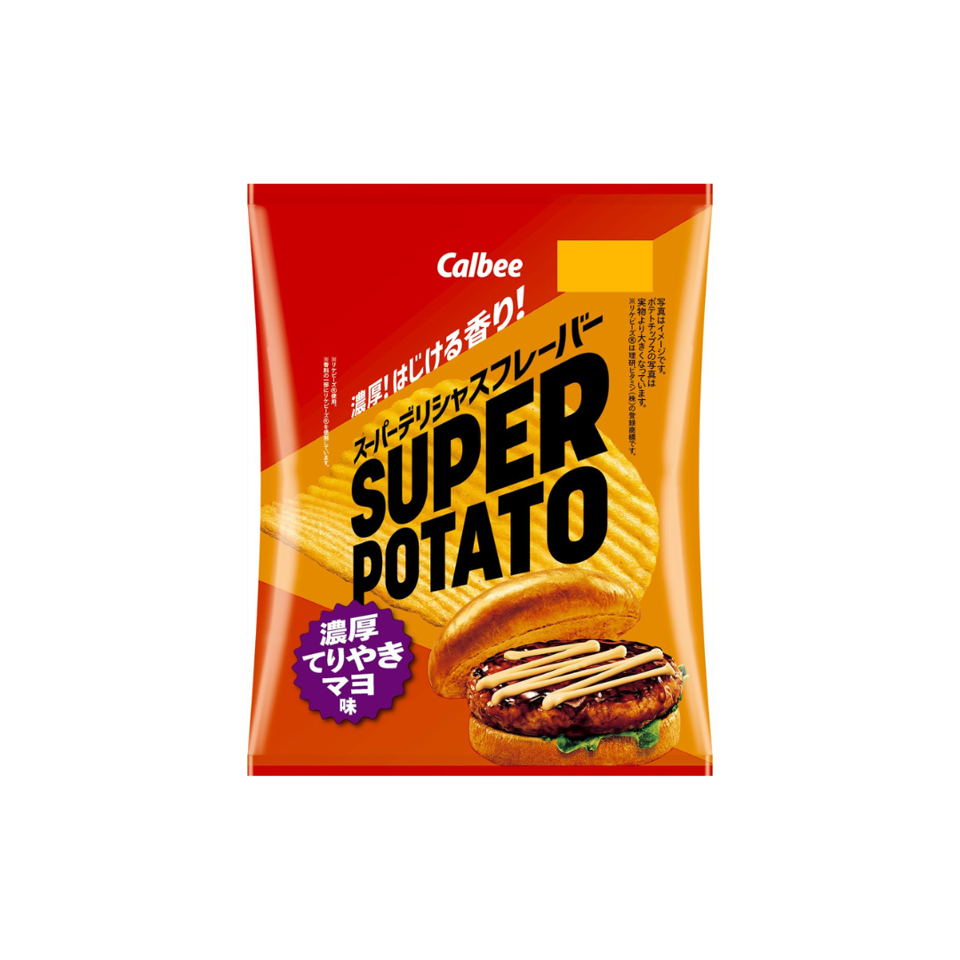 Calbee Super Potato Rich Teriyaki Mayo Flavor Chips 56g | Pack of 2 | Made in Japan | Japan Import