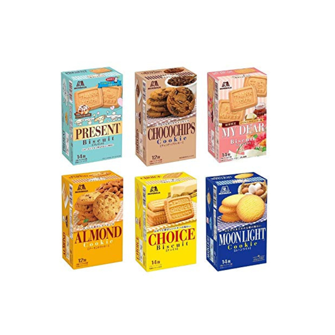 Morinaga &amp; Co., Ltd. Assortment of 6 Biscuits &amp; Cookies (Japanese Cookies)