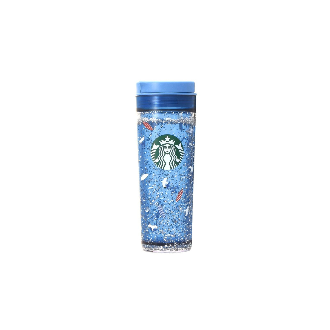 Starbucks Japan Seaside Resin Water Tumbler 473ml (15.9oz) – Blue | Stylish Lightweight Reusable Drink Bottle