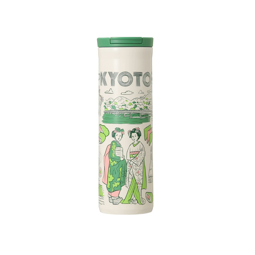 Starbucks Japan Kyoto “Been There Series” Stainless Steel Tumbler – Kyoto Limited Edition Bottle with Kimono, Maiko &amp; Kamogawa Design