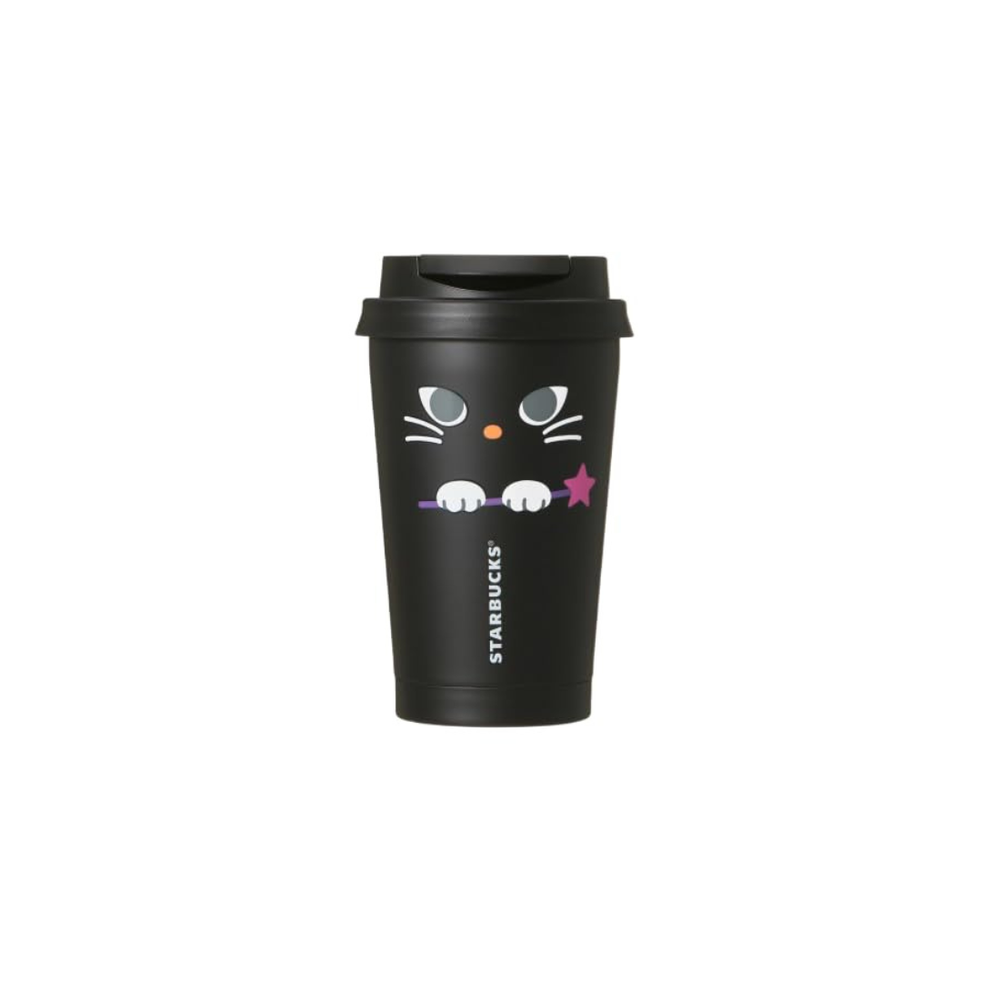 Starbucks Stainless Steel To-Go Tumbler Witch Cat 355ml (12.8oz) – Halloween 2024 Limited Edition | Insulated Coffee Cup