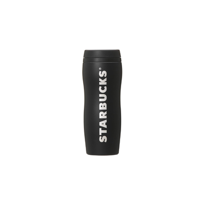 Starbucks Curved Stainless Steel Bottle 355ml (12.8oz) – Matte Black | Sleek Insulated Travel Tumbler
