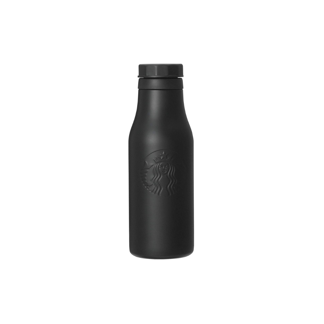 Starbucks Stainless Steel Logo Bottle 473ml (16.5oz) – Matte Black &amp; White | Embossed Siren Logo Vacuum Insulated Tumbler