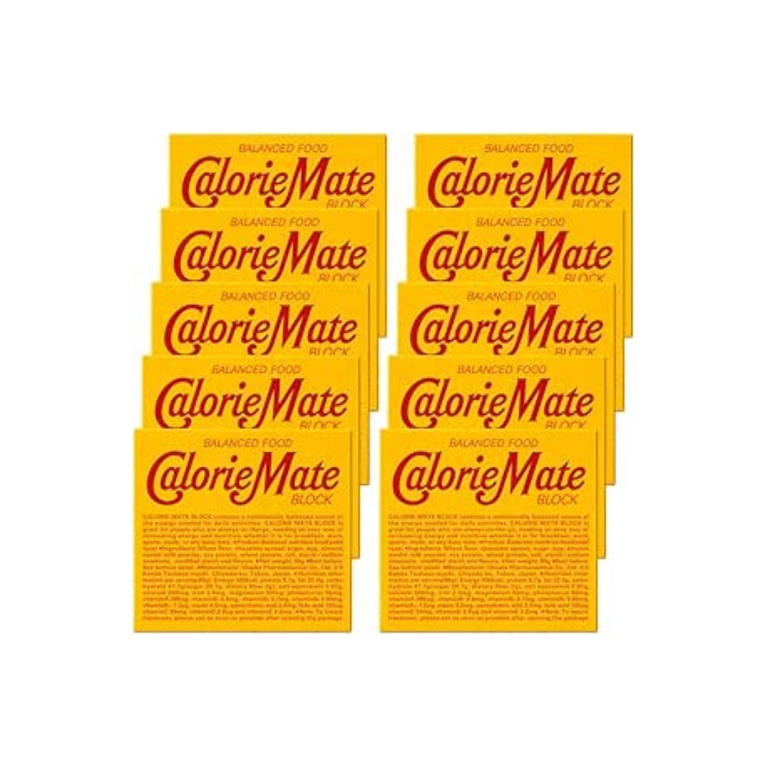 Otsuka Pharmaceutical Calorie Mate Block Chocolate – 4 Pieces x 10 Packs | Balanced Energy Snack