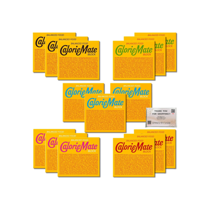 Otsuka Pharmaceutical Calorie Mate Blocks Assorted – 5 Flavors Set, 15 Packs Total | Vanilla, Chocolate, Cheese, Maple, Fruit