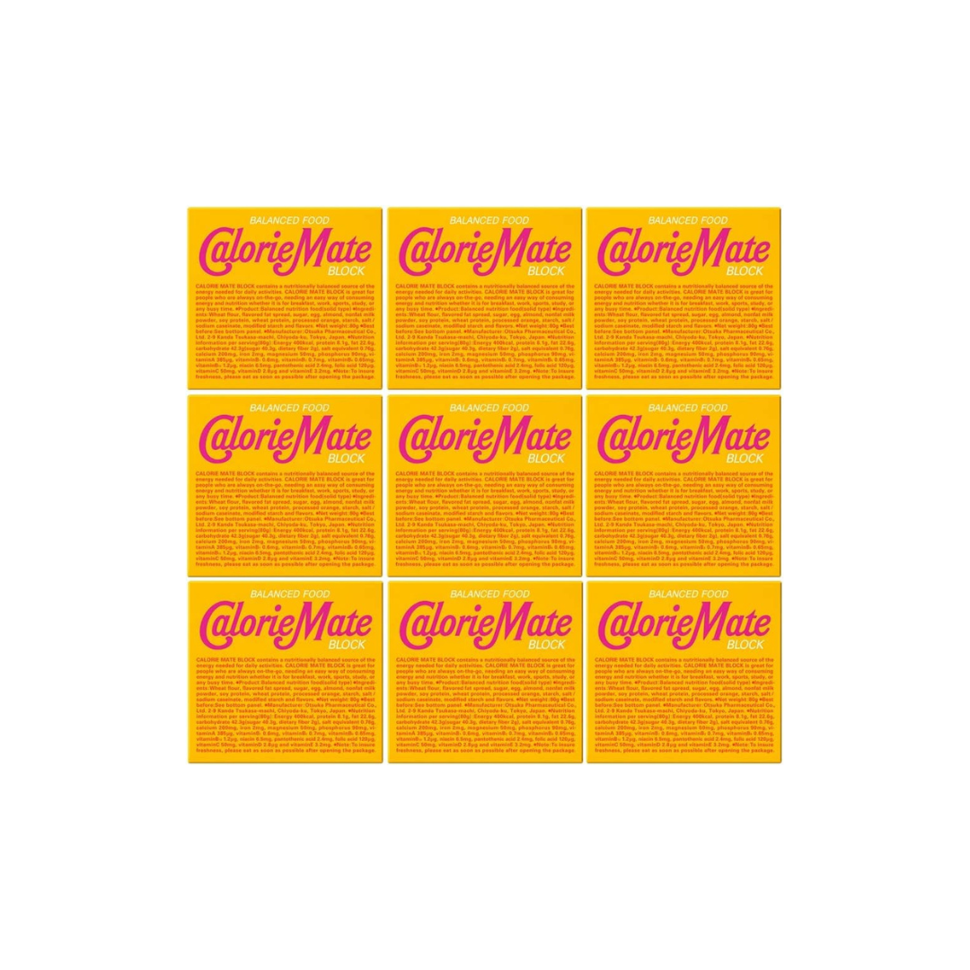 Otsuka Pharmaceutical Calorie Mate Block Maple – 4 Pieces × 9 Packs | Balanced Nutrition Snack