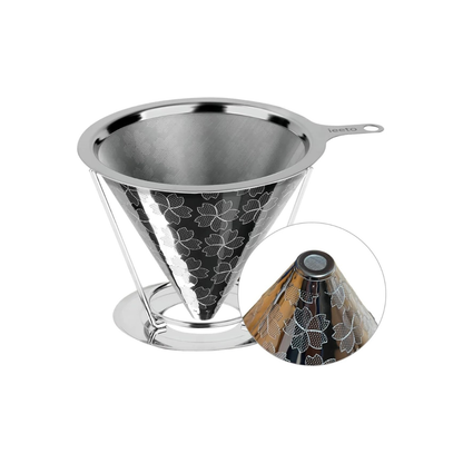 Cherry Blossom Coffee Dripper Paperless Pour Over Filter for 1–4 Cups
