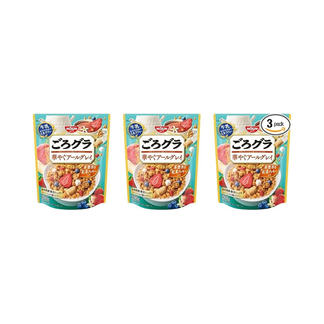 Nissin Cisco Gorura Hanayagu Earl Gray Granola – Tea Cookie Crunch Pack