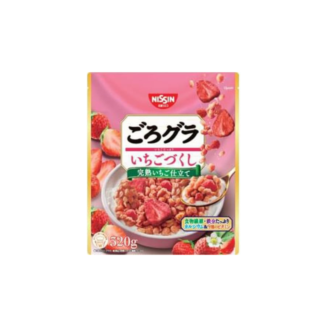 Nissin Cisco Gorilla Strawberry Crunch Cereal – Fruity Japanese Breakfast Pack