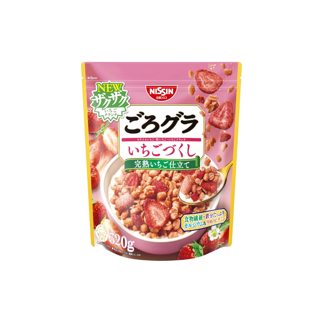 Nissin Cisco Gorogra Strawberry Delight Cereal – Fruity Japanese Crunch