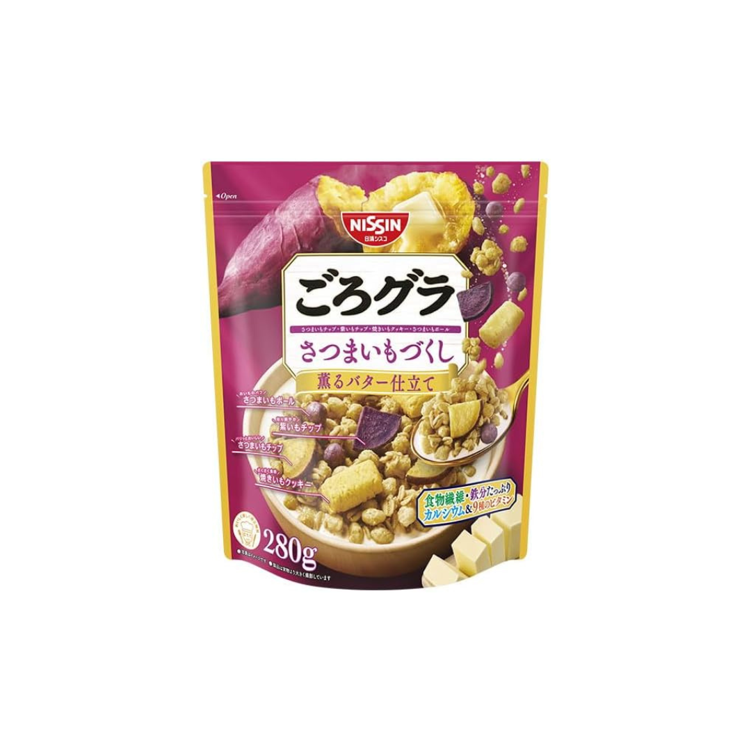 Nissin Cisco Gorilla Sweet Potato Granola – Crunchy Japanese 6-Pack