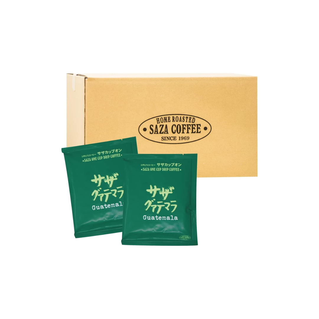 Saza Coffee Cup-On Guatemala 100P – Drip Pack Coffee | Deep Roasted Specialty Coffee 12g × 100 Packs