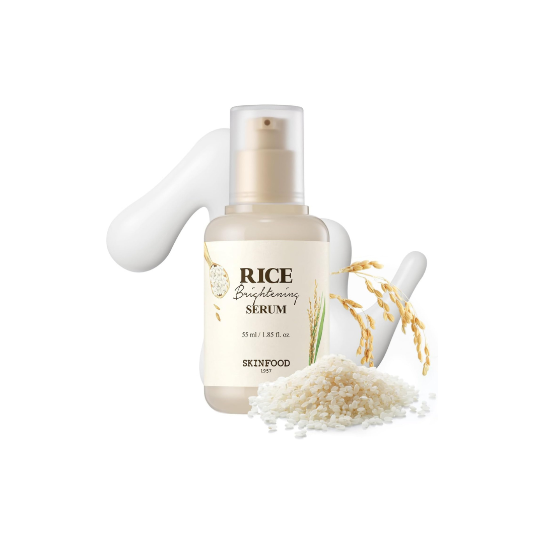 SKINFOOD Rice Brightening Serum – Hydrating &amp; Radiance-Boosting Korean Skincare Essence
