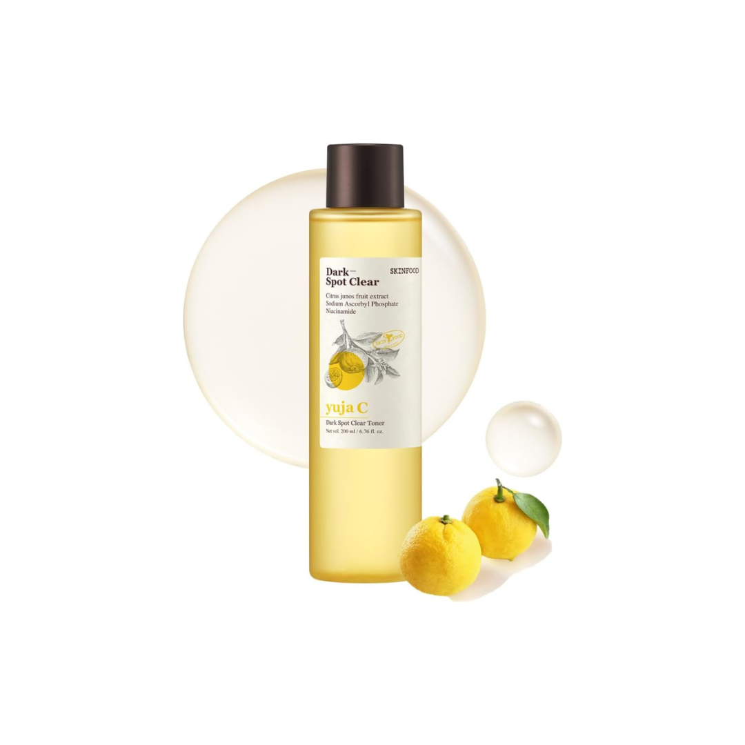 SKINFOOD Yuzu C Dark Spot Clear Toner – Brightening &amp; Hydrating Korean Skincare Toner