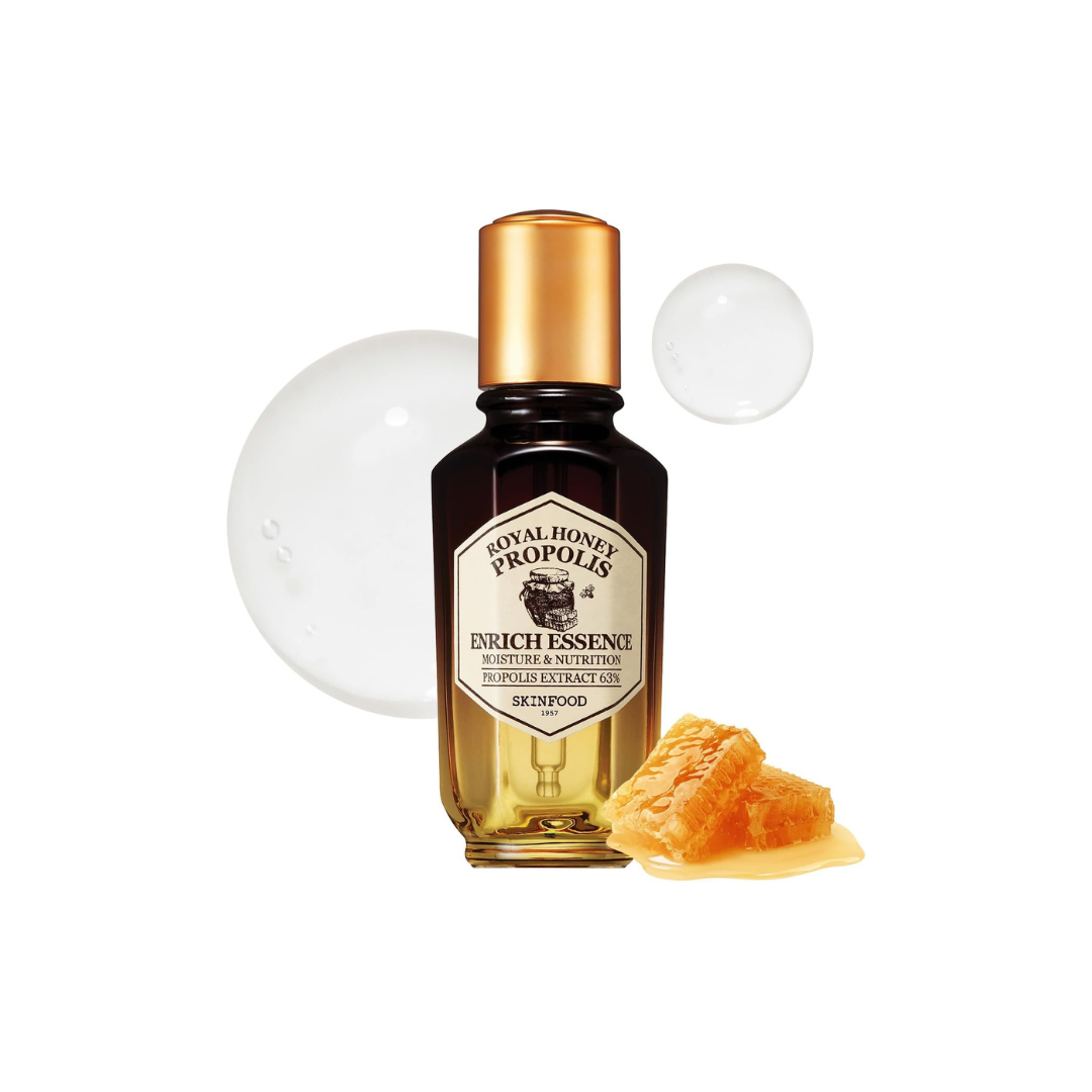 SKINFOOD Royal Honey Propolis Rich Essence Serum – Nourishing &amp; Hydrating Korean Skincare Serum